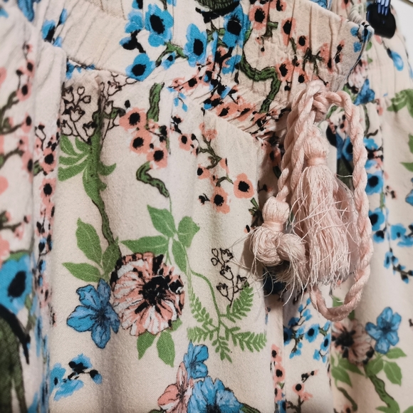 Cynthia Rowley Pink, Blue & Green Floral and Birds Pajama Pants - Picture 3 of 9